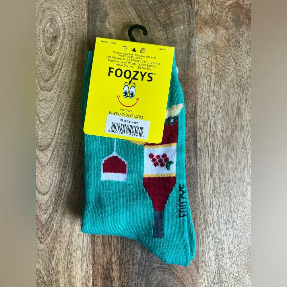 Foozys Wine and Cheese Socks